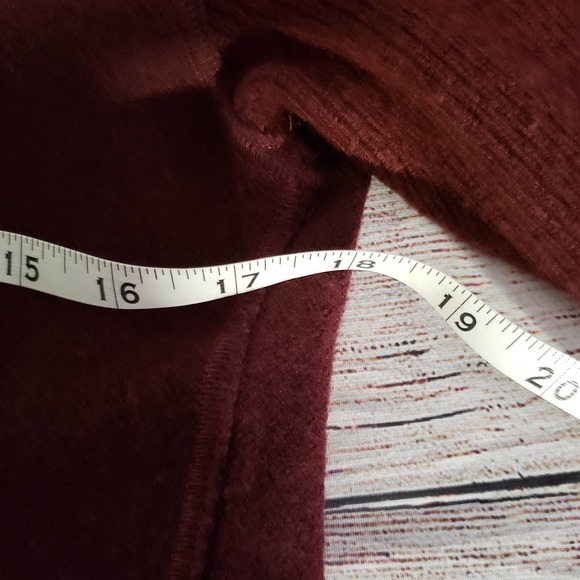 MACPHEE 100% wool maroon red knitwear pullover sweater S - Picture 7 of 8
